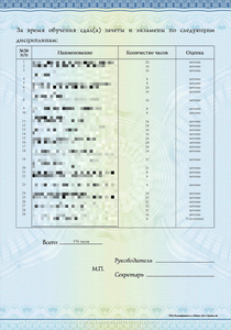 Приложение к диплому